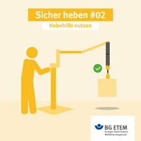 Rücksicht auf eure Gesundheit: Wer kennt es nicht,
schnell, schneller muss es gehen und man hebt den schweren Beutel oder das Paket einfach mal alleine. Doch beim Heben ist es sinnvoll, vorhandene Hebehilfen zu nutzen und körperliche Anstrengungen auf ein gesundes Maß zu reduzieren. Denn Hebe- und Transporthilfen sind nicht nur oft effizienter, sondern schonen vor allem euren Rücken.
