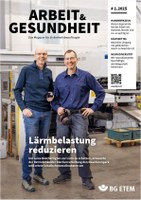 Wie man Lärmbelastung reduziert und so seine Beschäftigten erfolgreich vor Lärm schützt, zeigt ein schwäbischer Blechverarbeitungsbetrieb. Um Schnittverletzungen bei Cuttermessern zu verhindern, ist die richtige Auswahl der Messer und das Wissen um die sichere Verwendung enorm wichtig. In der Ausgabe sind praktische Tipps zusammengefasst.