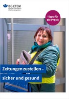 Zeitungszustellerinnen und -zusteller haben leider häufig Unfälle bei der Arbeit. Besonders oft stürzen sie und verletzen sich dabei. Auch im Straßenverkehr kann es zu gefährlichen Situationen kommen.