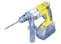 Sicher mit Bohrmaschinen arbeiten Fast jeder hatte schon mal eine Bohrmaschine in der Hand. Bohrmaschinen sind nahezu in jeder Wohnung und in jedem Betrieb zu finden. Der Umgang mit dem kleinen Kraftprotz ist dabei oft zu sorglos. So bleibt zum Beispiel der zweite Handgriff der Bohrmaschine häufig im Koffer. Sie wird ja nur kurz gebraucht. Doch dann passiert es: Der Bohrer verkantet sich, bleibt ruckartig stehen. Die Maschine schlägt in der Hand um. Oft geht das harmlos aus. Es kann aber auch zu erheblichen Verletzungen führen. In ihrem Magazin