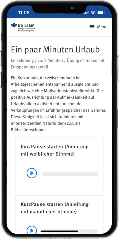App für entspannende Pausen App für entspannende Pausen