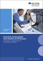 Sicheres Arbeiten mit 3D-Druckern Das 3D-Drucken ist in den letzten Jahren sehr beliebt geworden: Objekte lassen sich, als individuelles Einzelobjekt oder in Kleinserien, schnell und einfach herstellen. Doch auch Sicherheit und Gesundheit müssen mit dieser Entwicklung Schritt halten. Die neue Broschüre