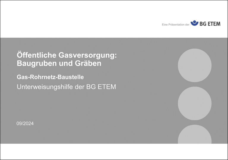 Öffentliche Gasversorgung - Baugruben und Gräben Öffentliche Gasversorgung - Baugruben und Gräben