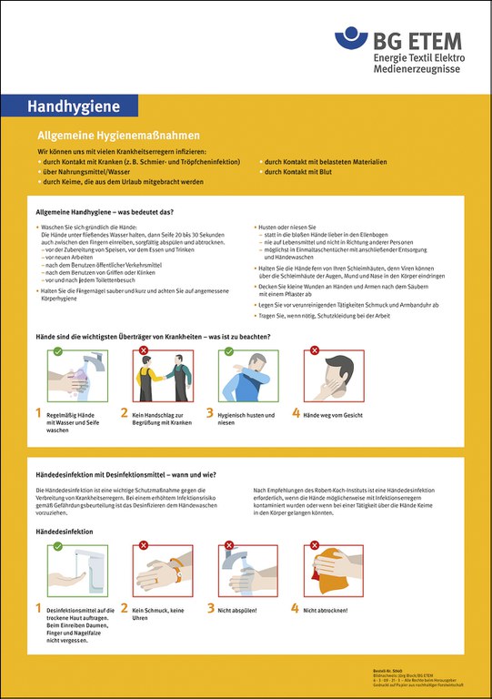 Aushang zur Handhygiene Aushang zur Handhygiene
