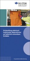 Sichtprüfung elektrisch isolierender Abdecktücher Elektrisch isolierende Abdecktücher sind ein wichtiges Arbeitsmittel bei der Umsetzung der fünf Sicherheitsregeln im Umgang mit elektrischem Strom. Welche Kennzeichnungen und Aufschriften müssen die Abdecktücher aufweisen? Welche Prüfungen müssen vorgenommen werden, um sicherzustellen, dass sie noch für den Einsatz geeignet sind? Auf diese Fragen geht das neue Faltblatt der BG ETEM